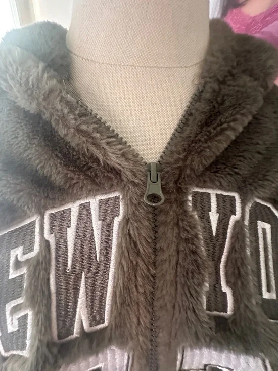 New York 97 Olive Faux-Fur Hooded Jacket - Picture 6 of 12